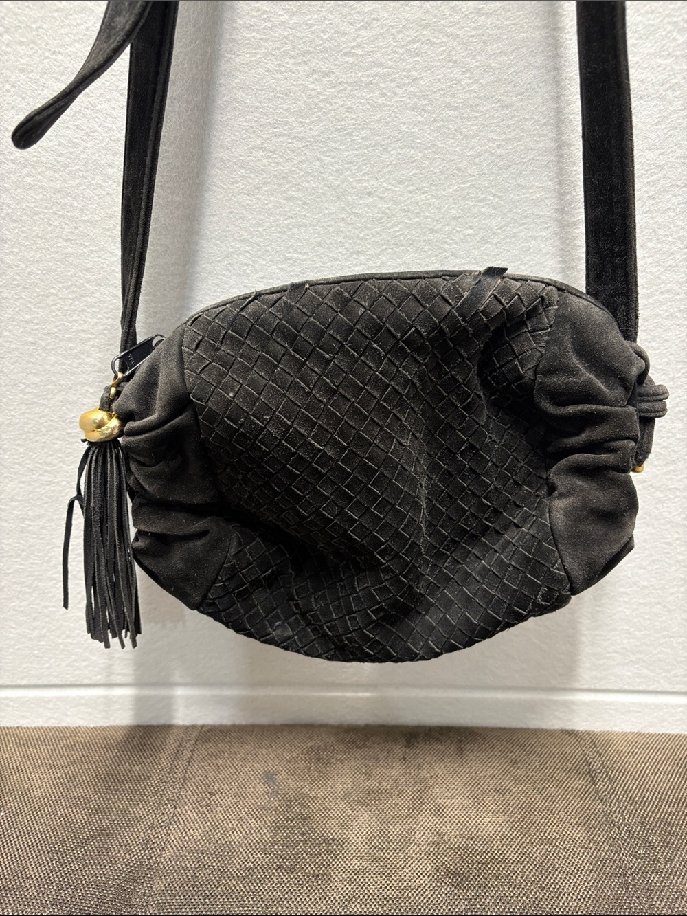 Jay Herbert by Sharif Black Woven Crossbody